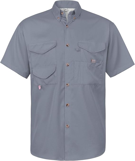 Alimens & Gentle Short Sleeve Fishing Shirt for Sun Protection