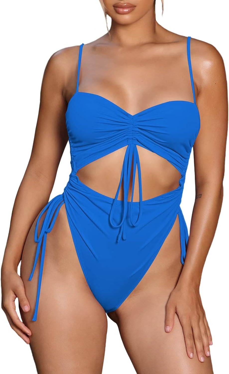 Viottiset Women's Cut Out Drawstring One Piece Swimsuit Review