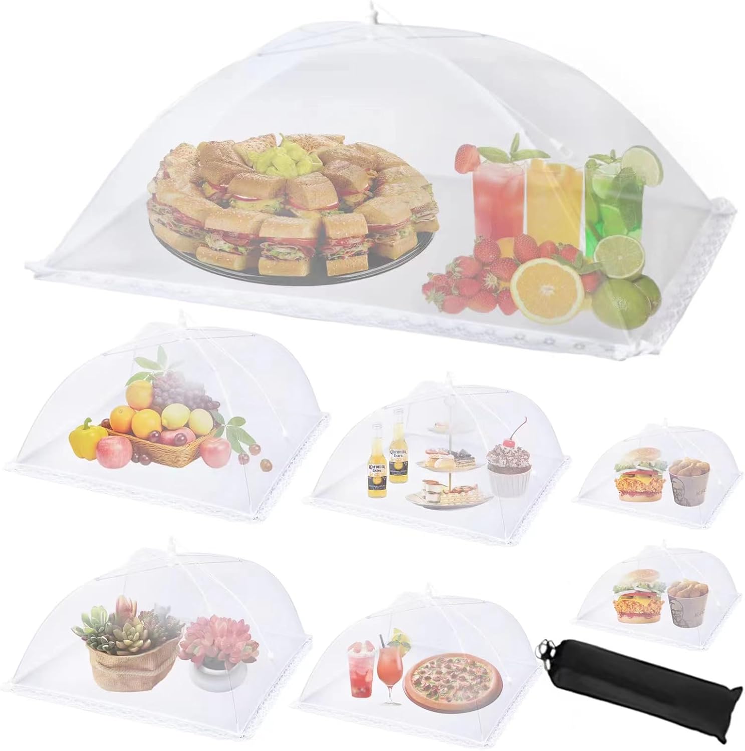 7-Pack Pop-Up Food Tents: Keep Bugs Out!