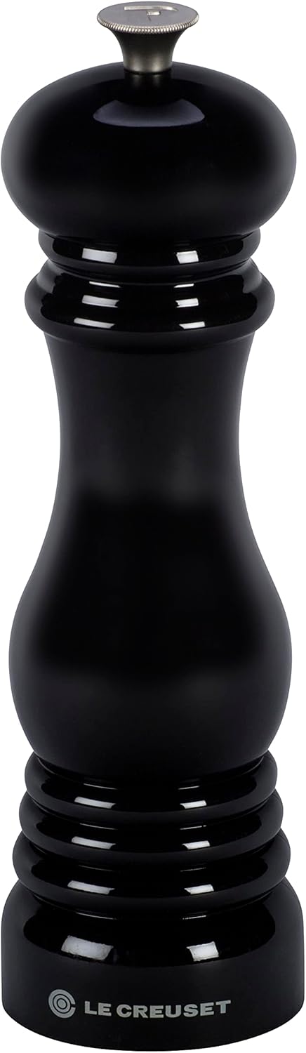 Le Creuset 8 Inch Black Pepper Mill with Ceramic Grinder