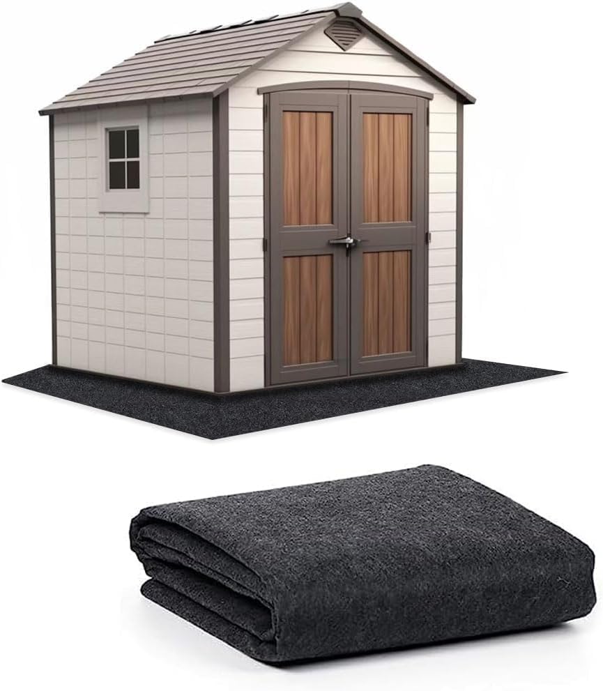10 x 10 FT Outdoor Storage Shed Mat for Waterproof Flooring