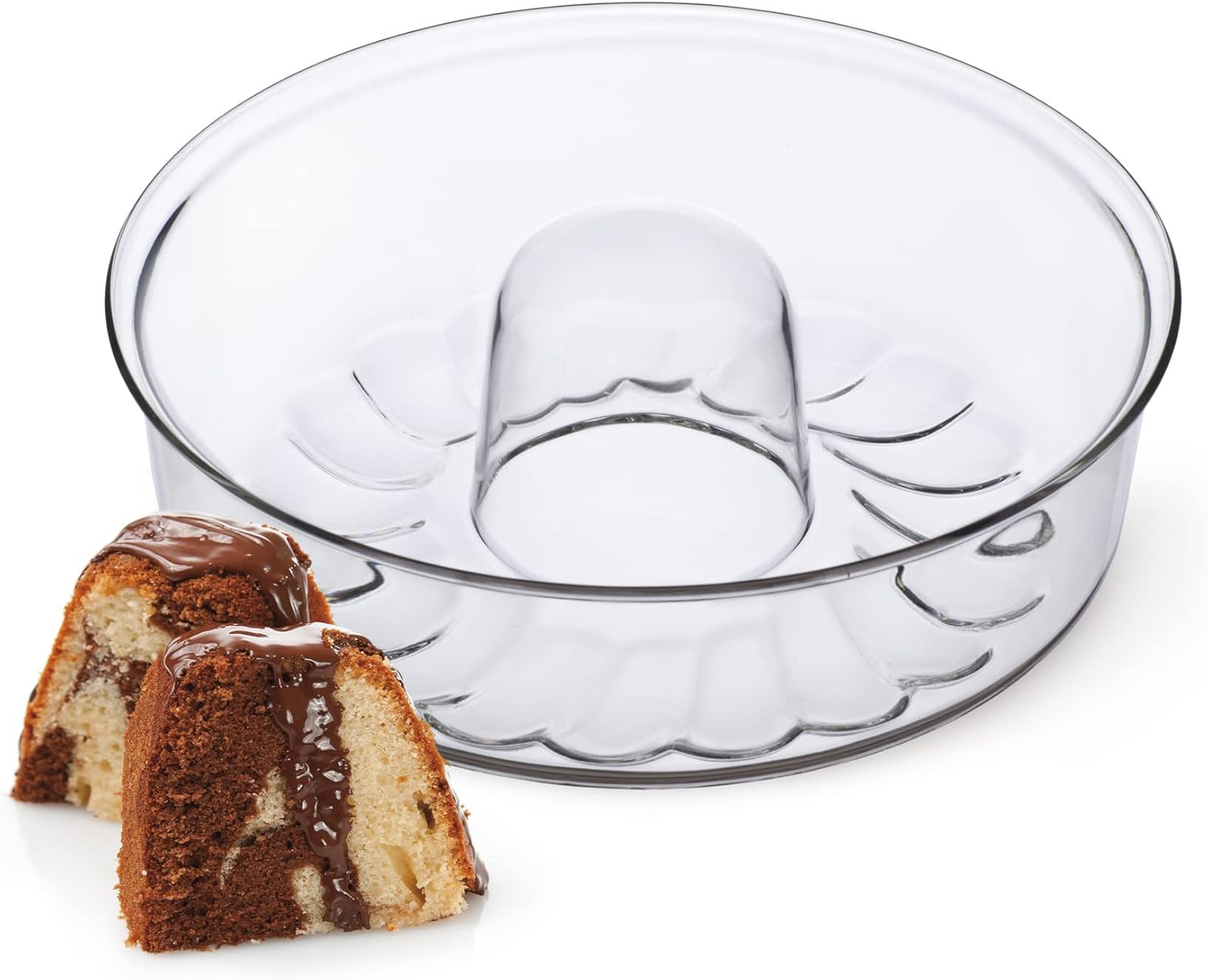 SIMAX Glass Bundt Cake Pan for Elegant Desserts and More