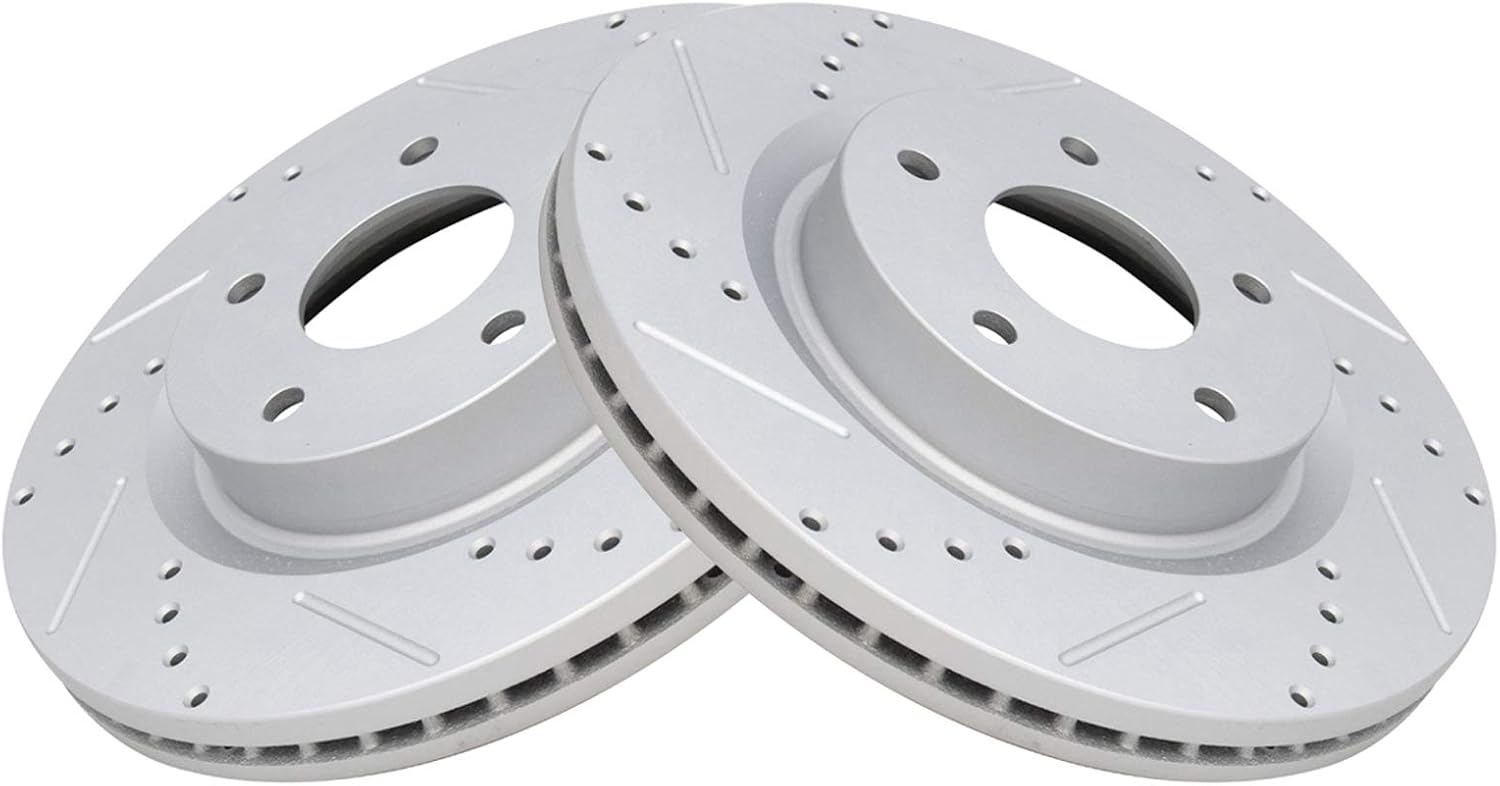 TRQ Front Performance Brake Rotors Set for Nissan Altima 2007-2022