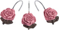Vintage Resin Rose Shower Hooks by AGPTEK - Rust-Resistant Bliss!