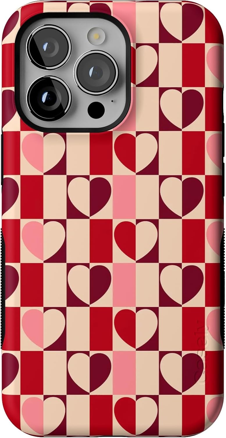 Casely iPhone 13 Pro Case - Love's a Game Retro Hearts Design