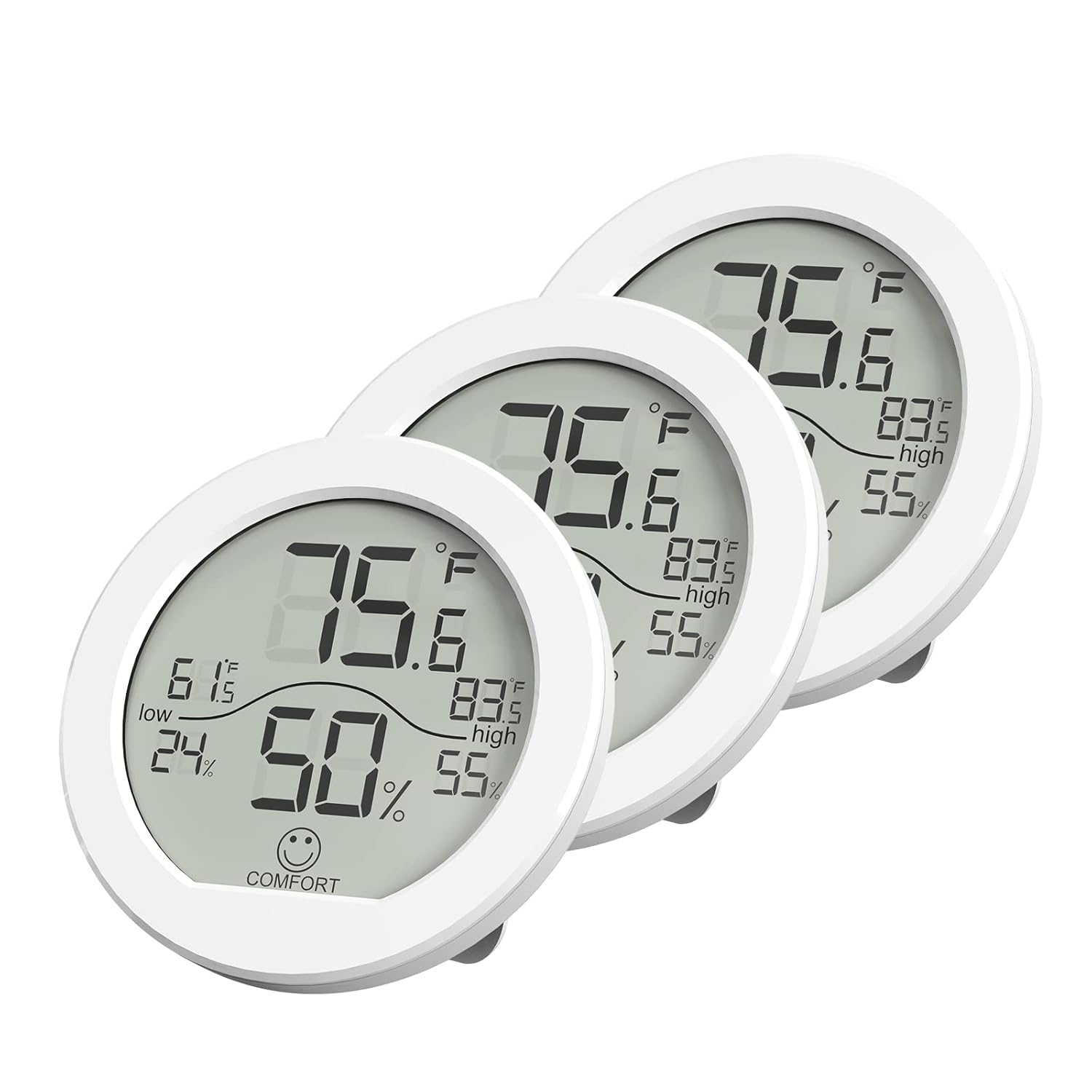 SECRUI 3-Pack Digital Hygrometer - Max/Min Records