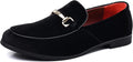 Mens Dress Shoes Loafers Suede Copper Chain - Classic Business Look