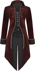Medieval Steampunk Tailcoat Halloween Costume for Men (Style 4ZYM)