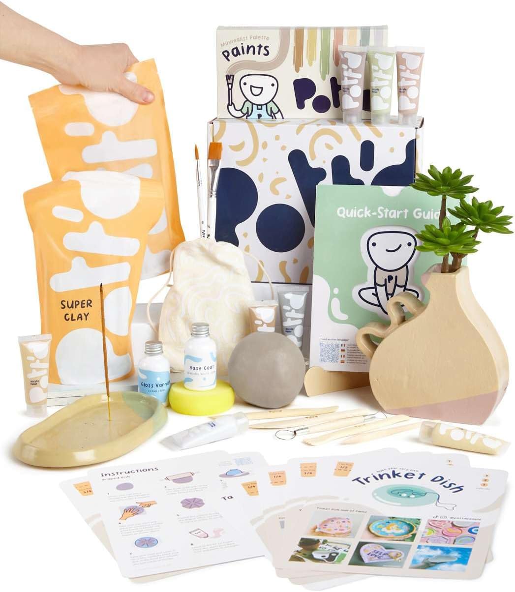 Pott'd Air Dry Clay Kit for Adults - Perfect DIY Craft Experience