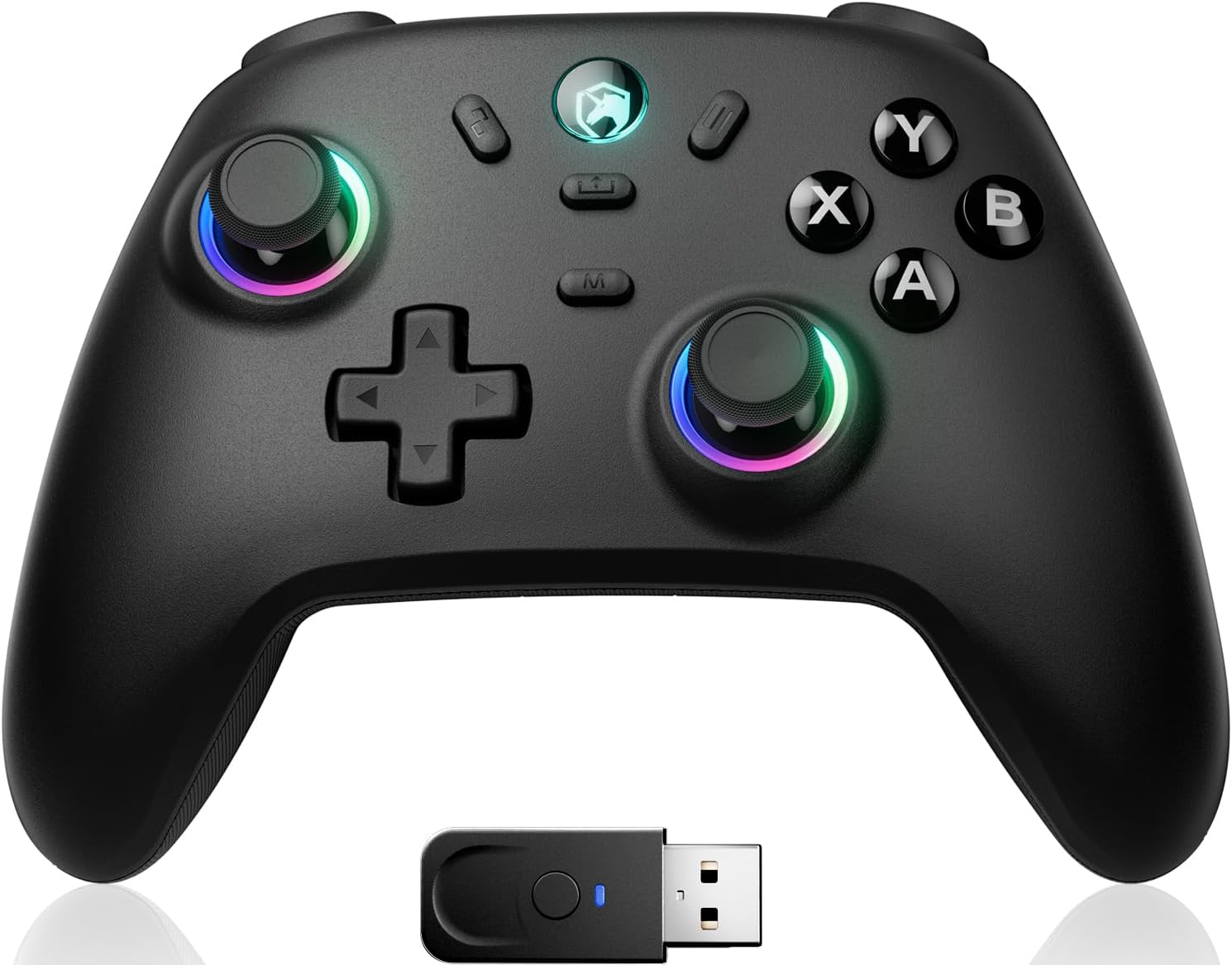 Wireless Gaming Controller - Hall Effect Joystick, Turbo/Vibration, 800mAh Battery