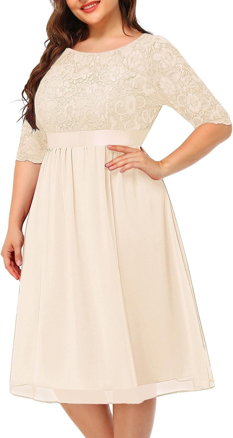 Plus Size Lace Chiffon Wedding Guest Dresses for Every Occasion