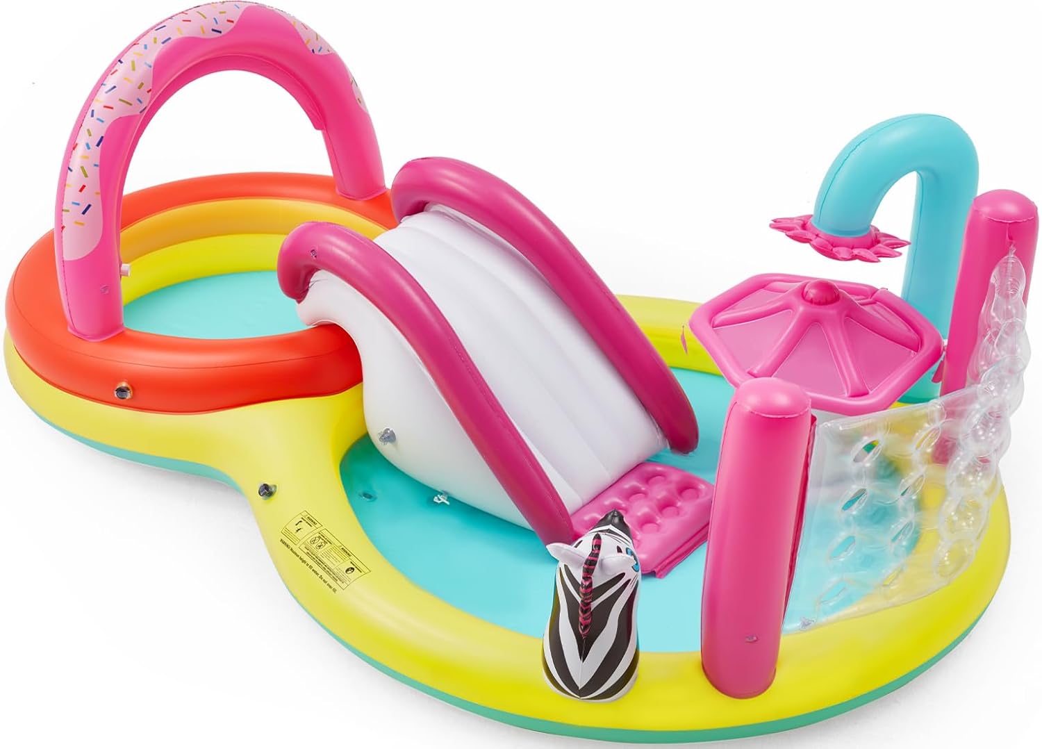 Inflatable Kiddie Pool with Water Slide for Summer Fun
