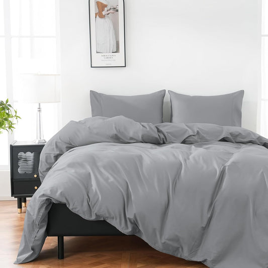 100% Organic Cotton Oversized King Duvet Cover for Comfort