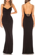 Aigeman Women Spaghetti Straps Mermaid Evening Gown - Elegant Fit Self