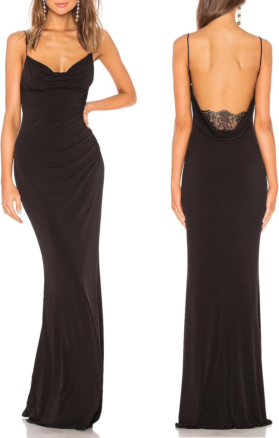 Aigeman Women Spaghetti Straps Mermaid Evening Gown for Elegance