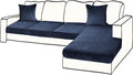 Sectional Couch Covers for 4-Piece Seat Cushion Velvet Style