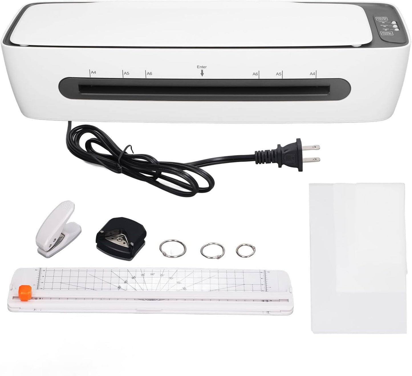 Fafeicy Low Noise Laminator Kit - Cold & Hot Modes, 12 Sheets Included!