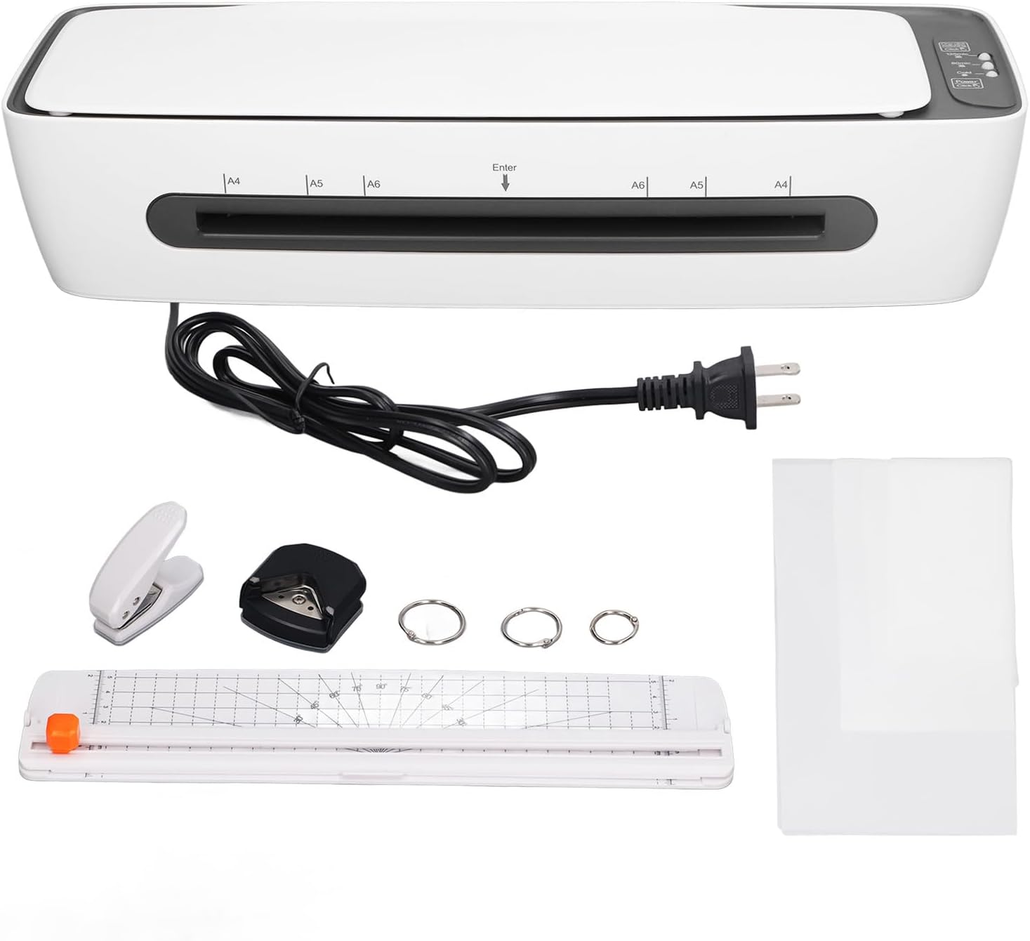Fafeicy Low Noise Laminator Kit - Cold & Hot Modes, 12 Sheets Included!