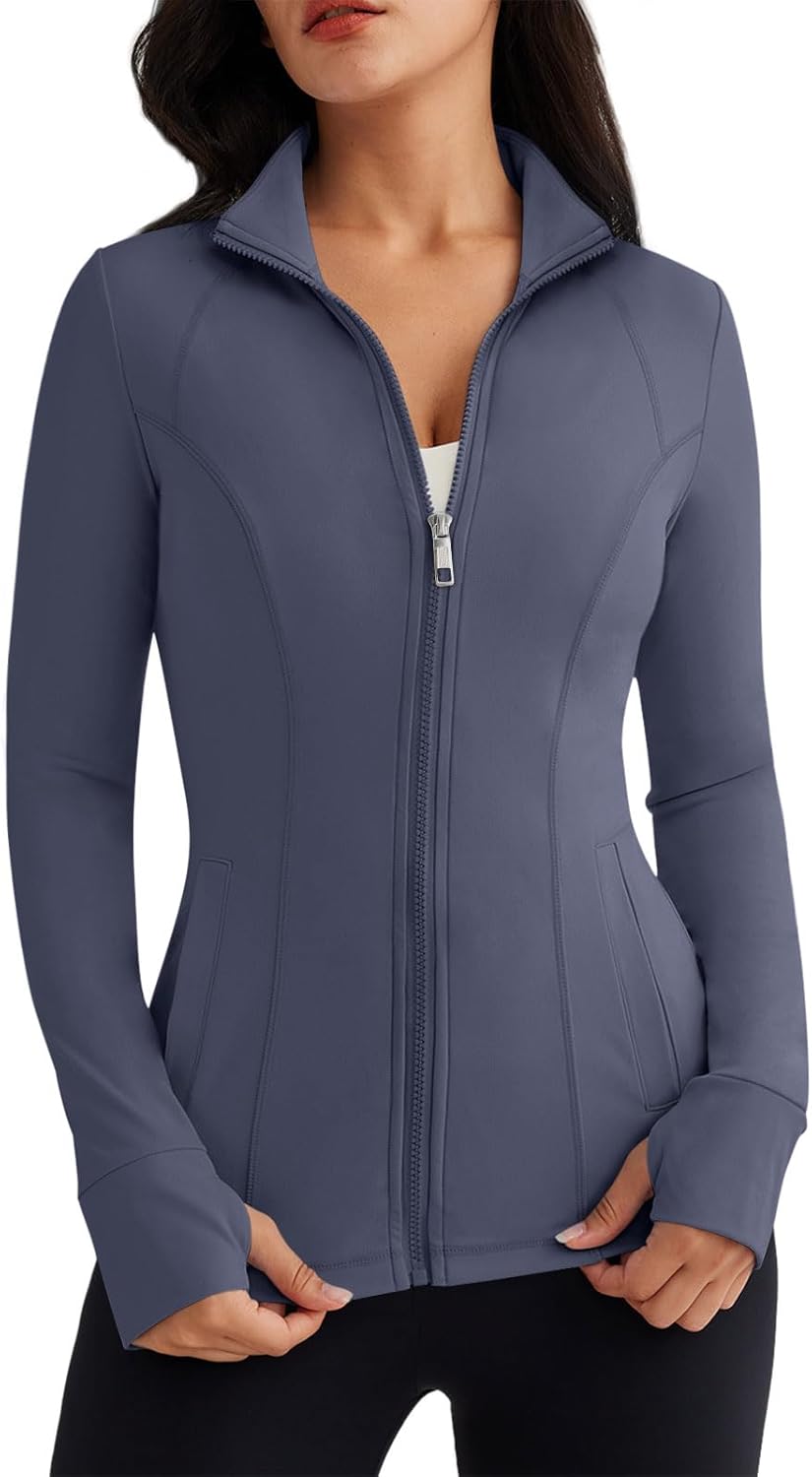 Trendy Queen Womens Lightweight Zip Up Jackets for Active Lifestyle