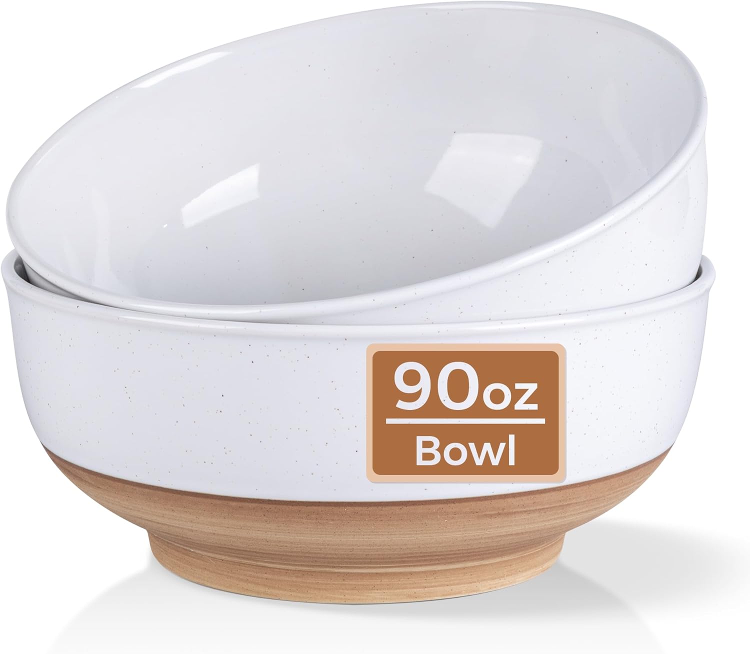 Extra Large Ceramic Salad Bowls Set of 2 for Entertaining