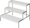 aboxoo 3 Tiers Metal Plant Stand Rectangular Ladder - Space Saving