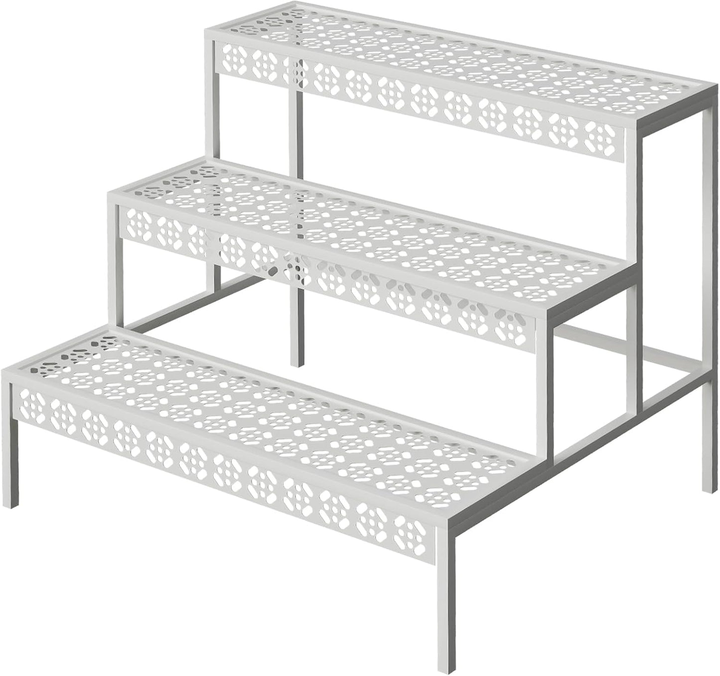 aboxoo 3 Tiers Metal Plant Stand for Indoor and Outdoor Use