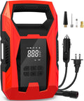 CARSUN AC/DC Tire Inflator Portable Air Compressor - Dual Power Pump
