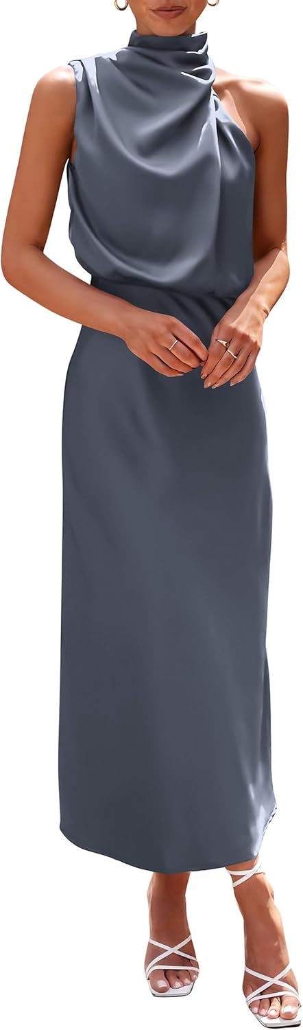 Elegant Satin Maxi Dress for Women - Perfect Summer Style