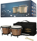 Glory Bongo Drums 6 and 7 Wood Bongos - Compact Playable Set