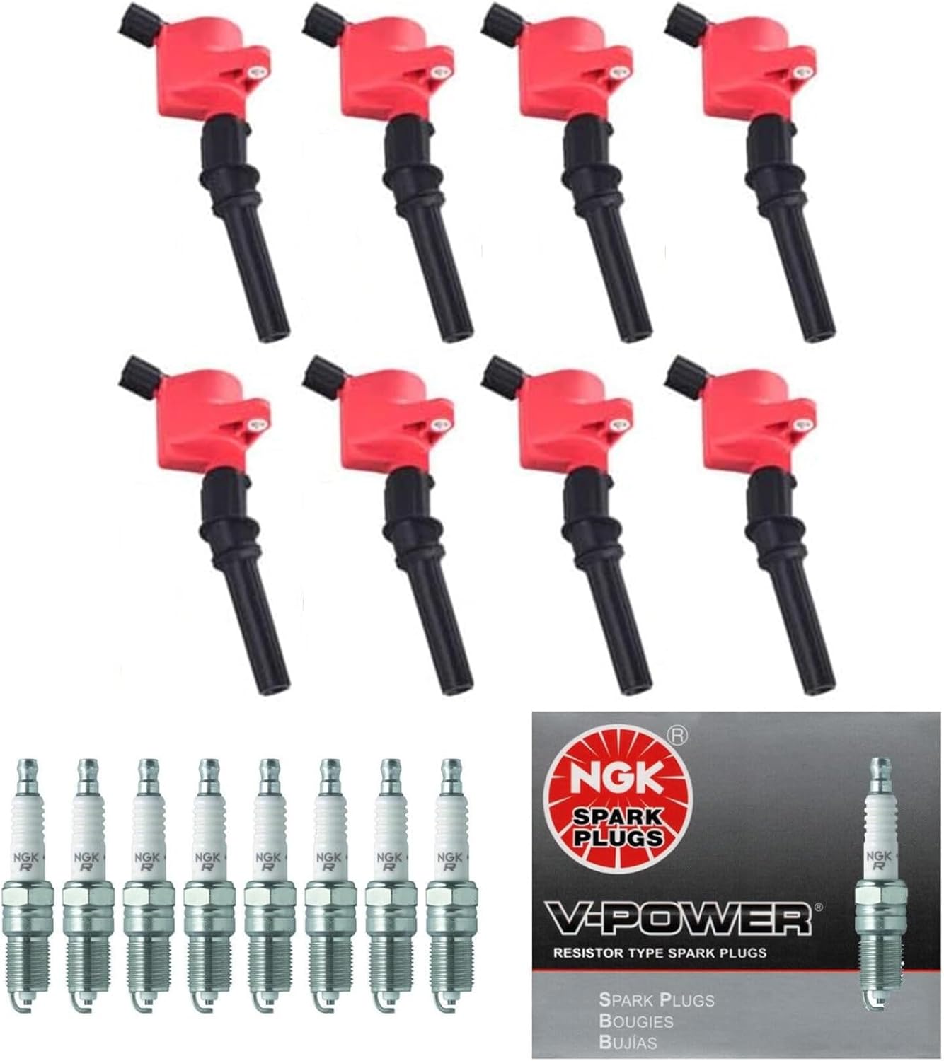 DG508 Ignition Coil Packs & SP493 Spark Plugs for Ford V8