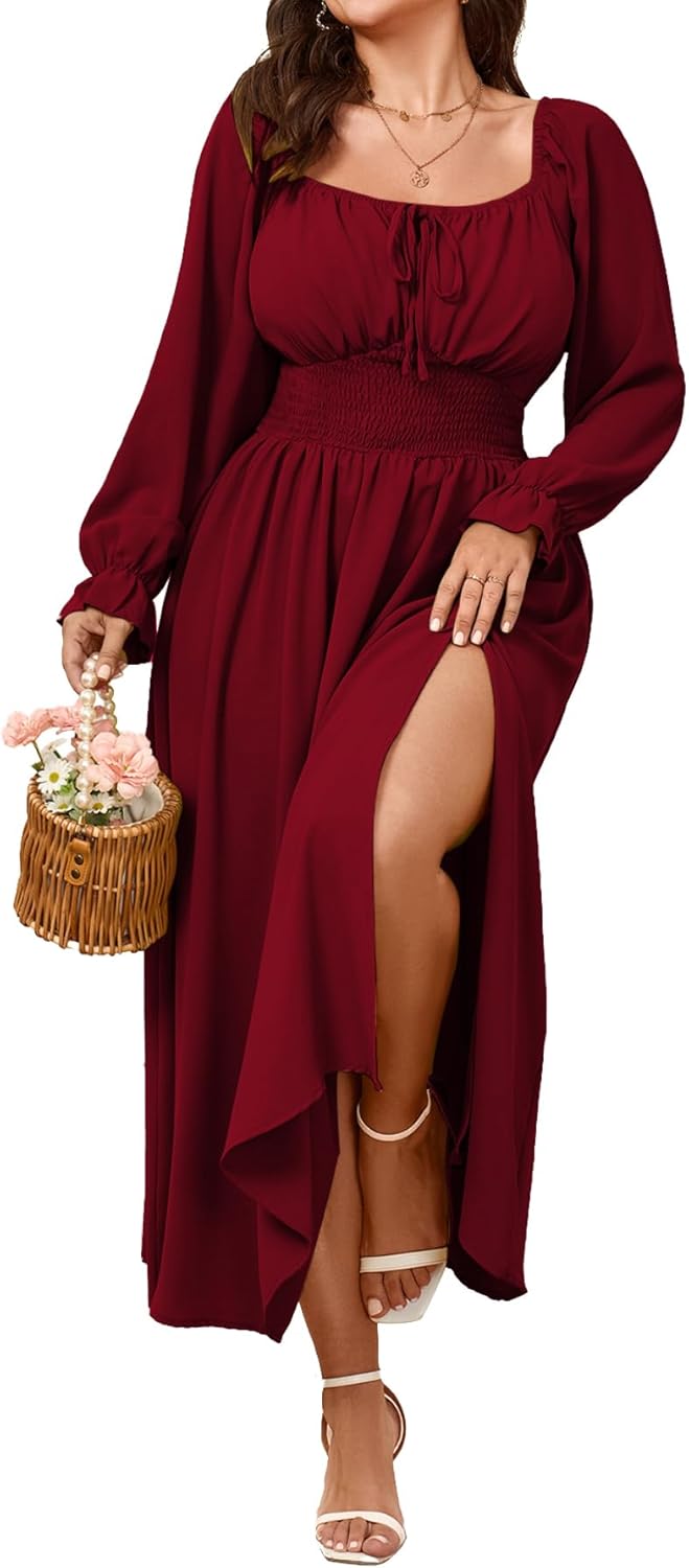 Women's Plus Size Long Sleeve Smocked Dress for Every Occasion