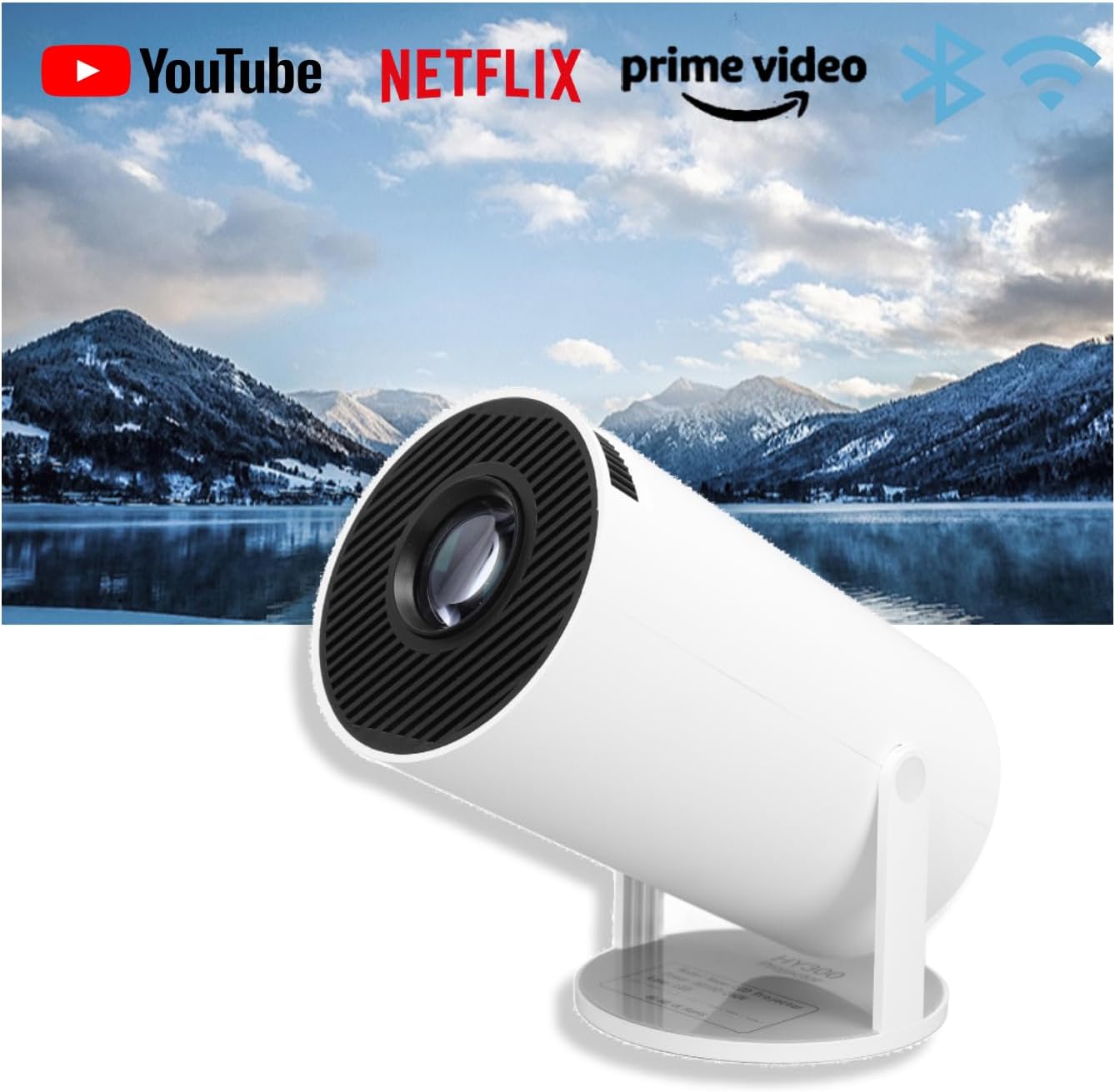 VINGVO 4K Mini Projector: Portable Smart 1080P, Bluetooth Connectivity