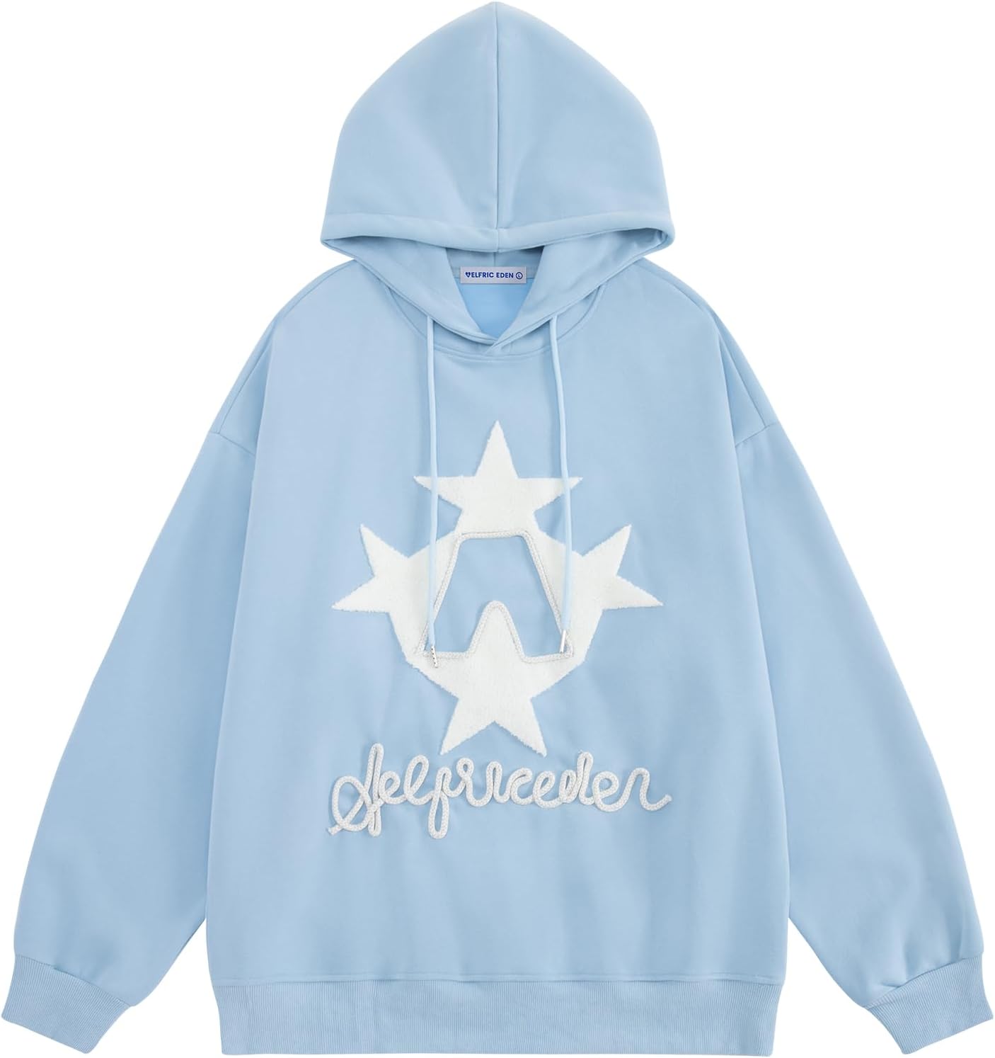 Y2K Hoodie Women Graphic Oversized Star Embroidered Sweatshirt