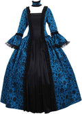 Women's Victorian Rococo Maiden Dress Costume - Includes Choker