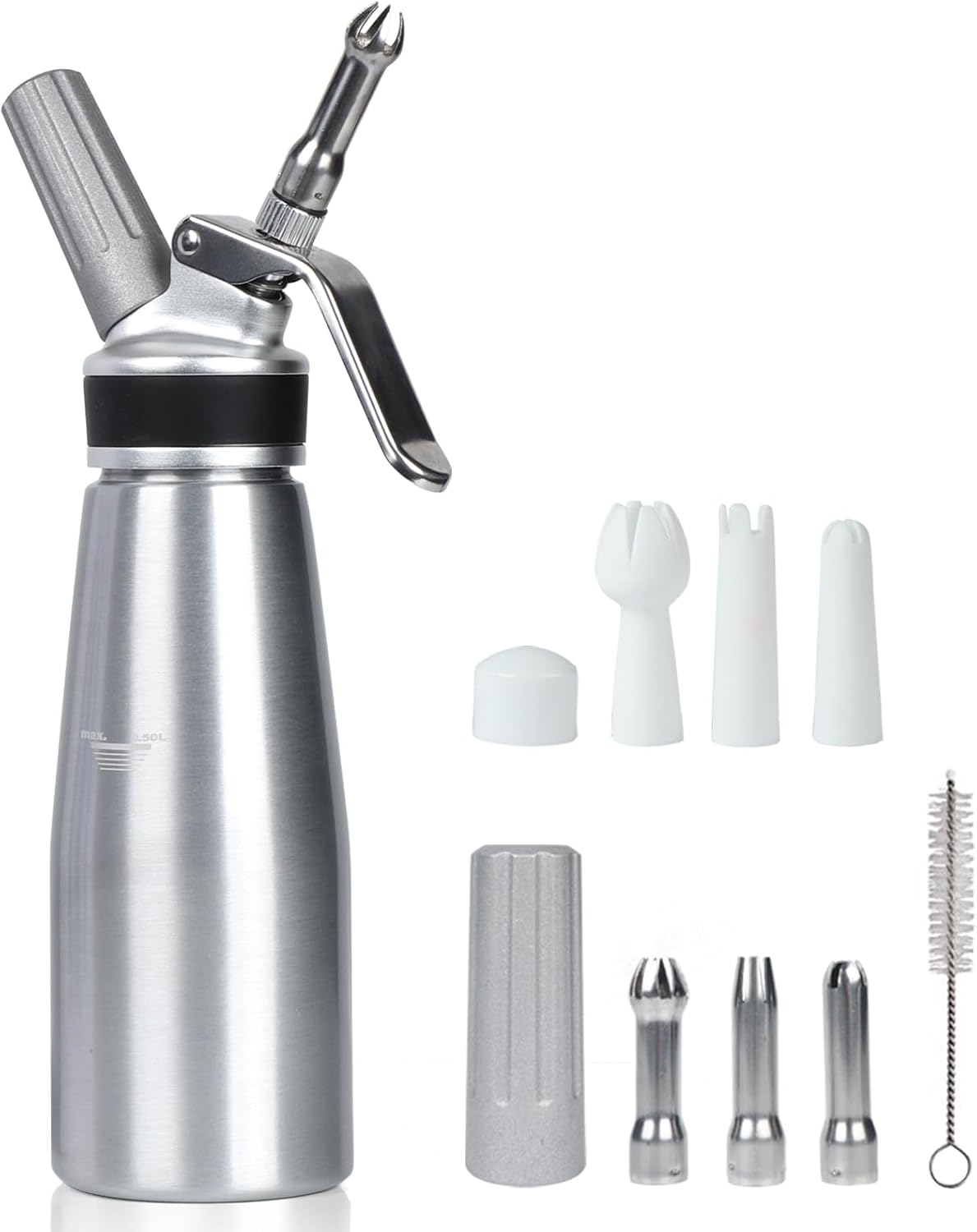 VIGIND Whipped Cream Dispenser - 6 Nozzles Included!