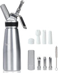 Whipped Cream Dispenser 500ml - Cream Maker with 6 Decorating Nozzles