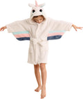 DELEY Girl's Robe Toddler Bathrobe for Kids - Soft Hooded Kimono