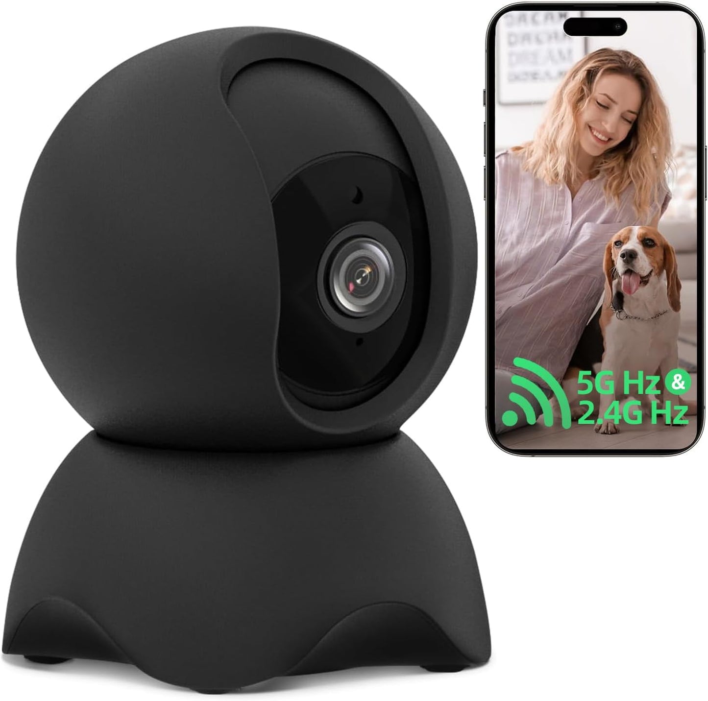1080P HD Security Camera with Night Vision & Two-Way Audio