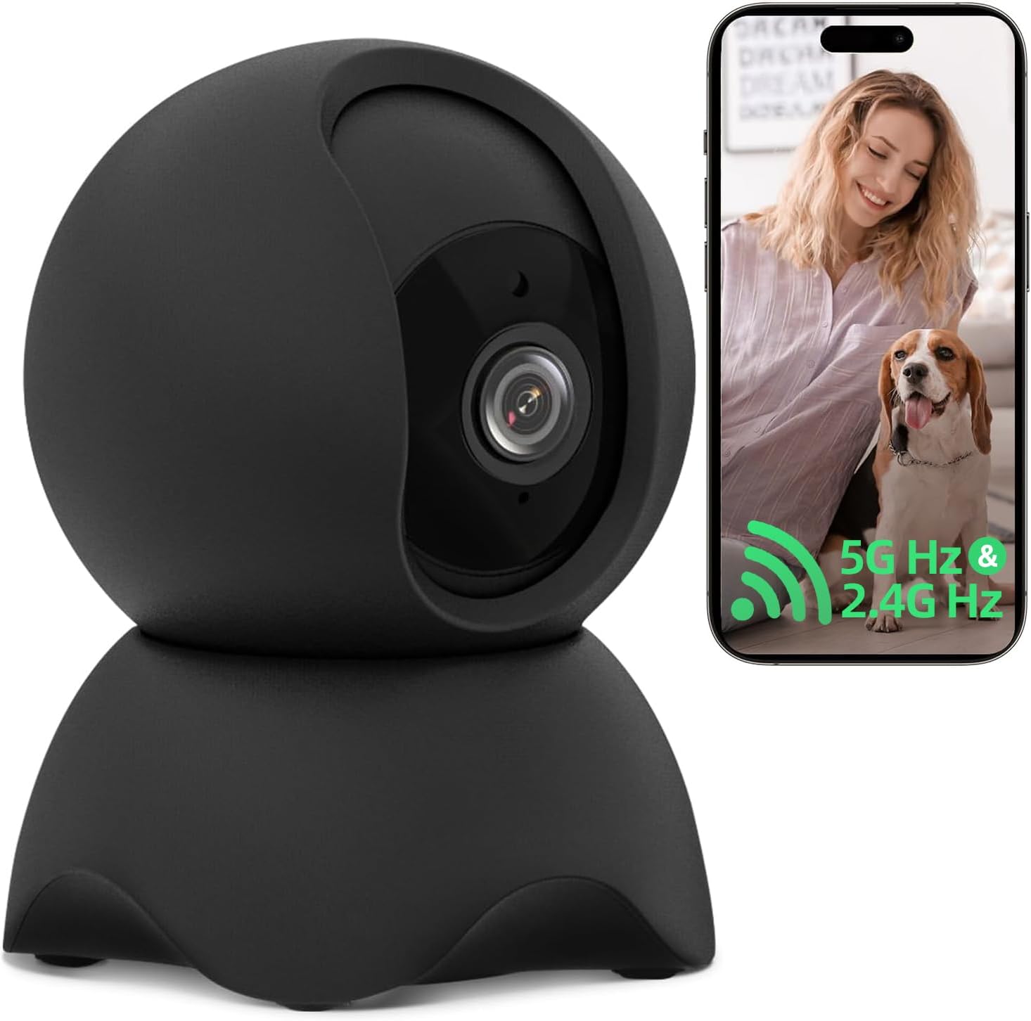 1080P HD Security Camera with Night Vision & Two-Way Audio