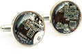 Circuit Board Cufflinks - Unique Gift for Him with Recycled Detail