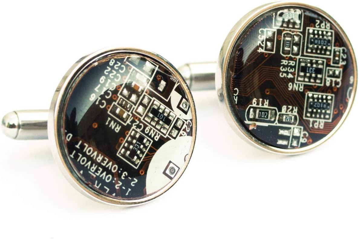 Circuit Board Cufflinks: Unique Gift for Him, Stylish Accessory