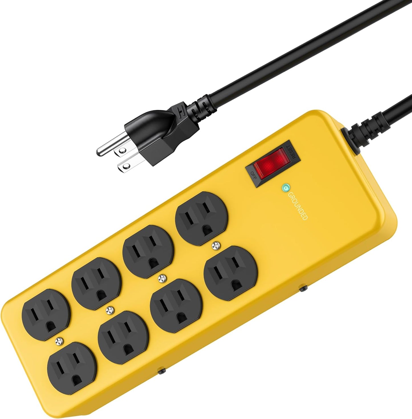 Jgstkcity Industrial Power Strip, 8 Outlets, Surge Protection