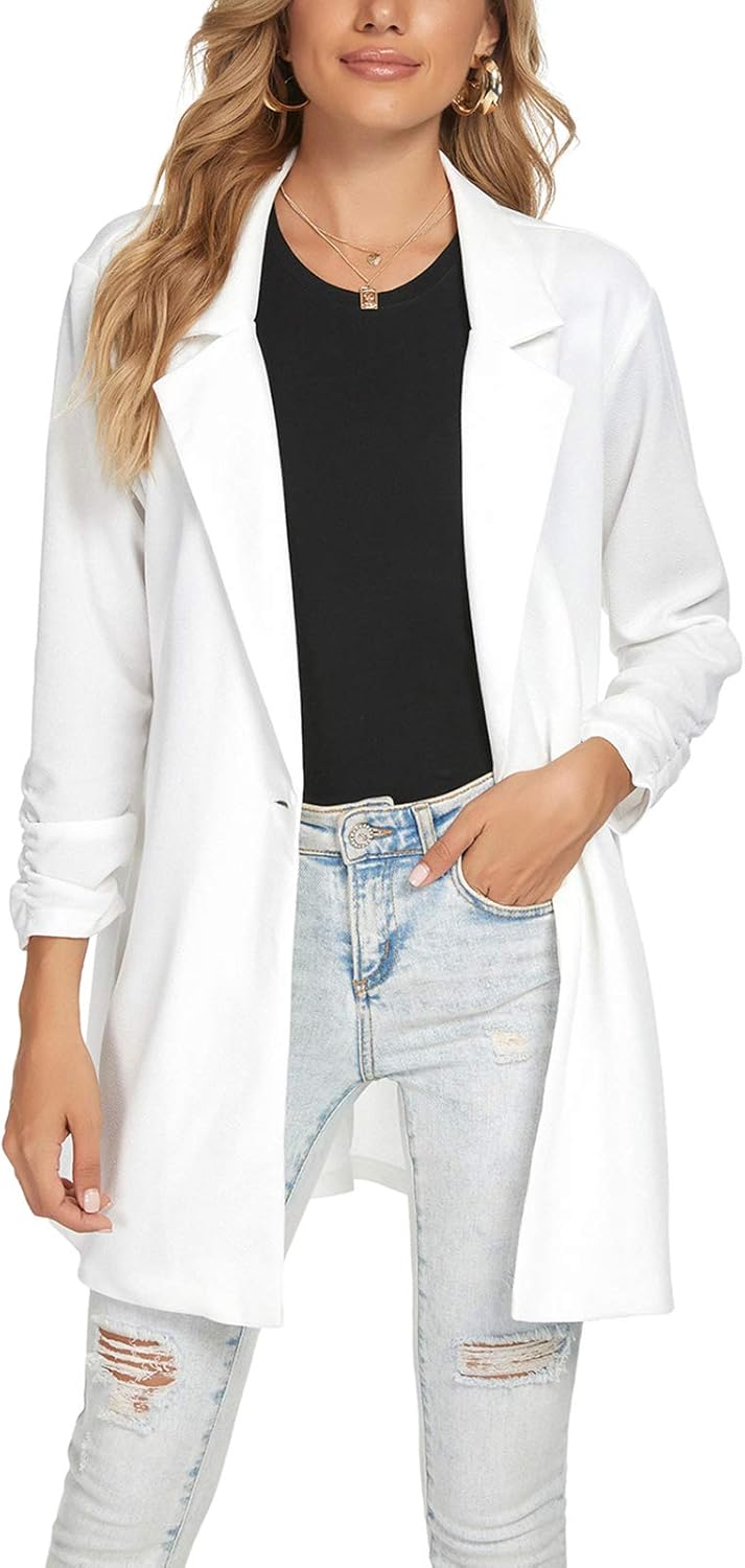 Unifizz Women Long Blazers for Business Casual Office Wear