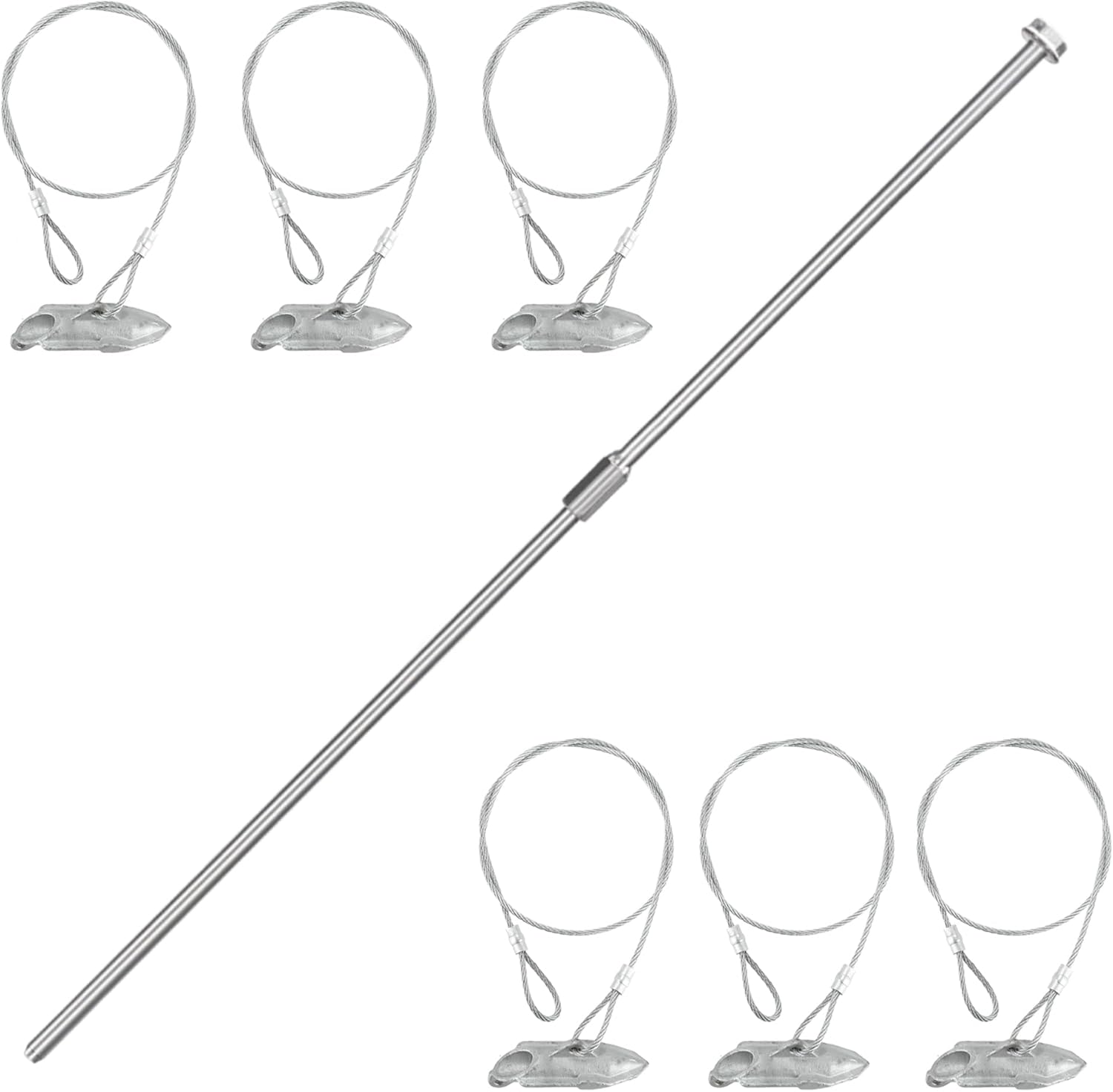 6 Pack Ground Earth Anchors with Drive Steel Tool for Security