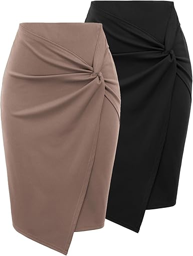 Kate Kasin Wear to Work Pencil Skirts for Women High Waist Style