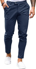 Mens Chinos Slim Fit Pants for Men - 100% Cotton Stretch Trousers
