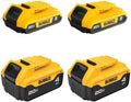 DEWALT 20V MAX Battery 4-Pack - Compact and XR Power