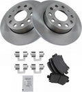TRQ Rear Brake Pad & Rotor Kit Compatible with Audi A3 & VW - Direct