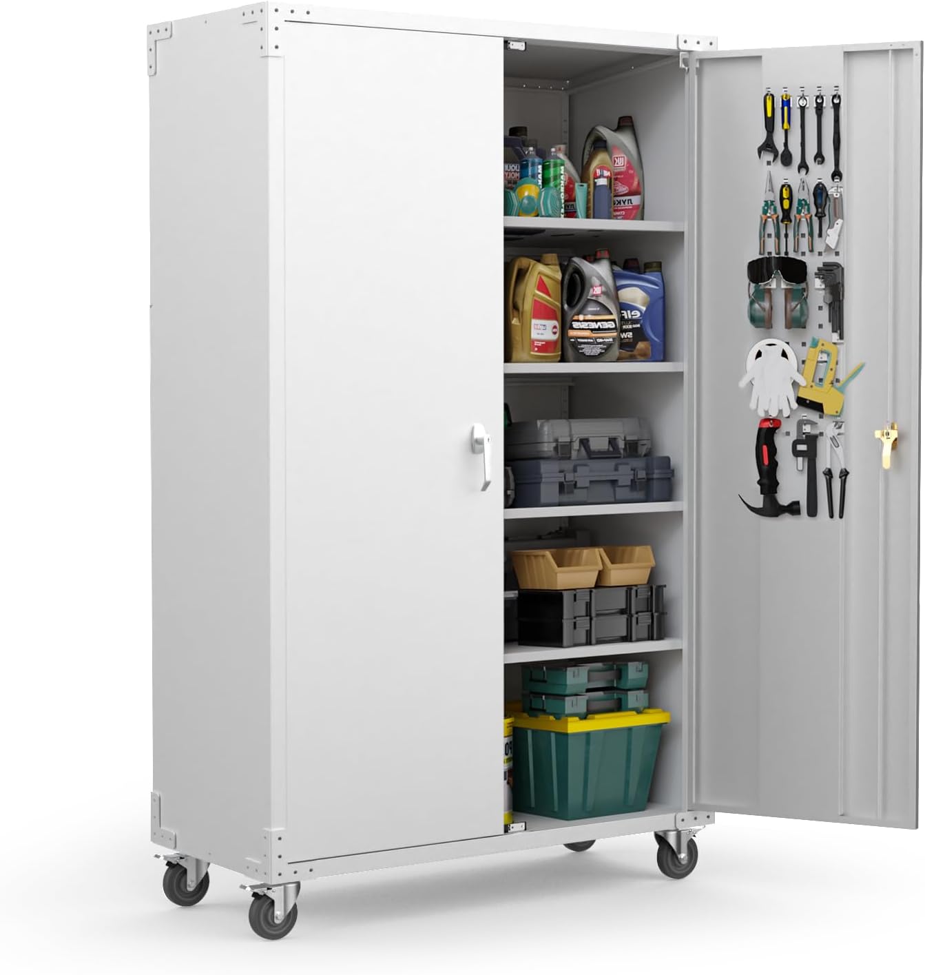 VINGLI Upgraded Wide & Deep Garage Storage Cabinet for Home