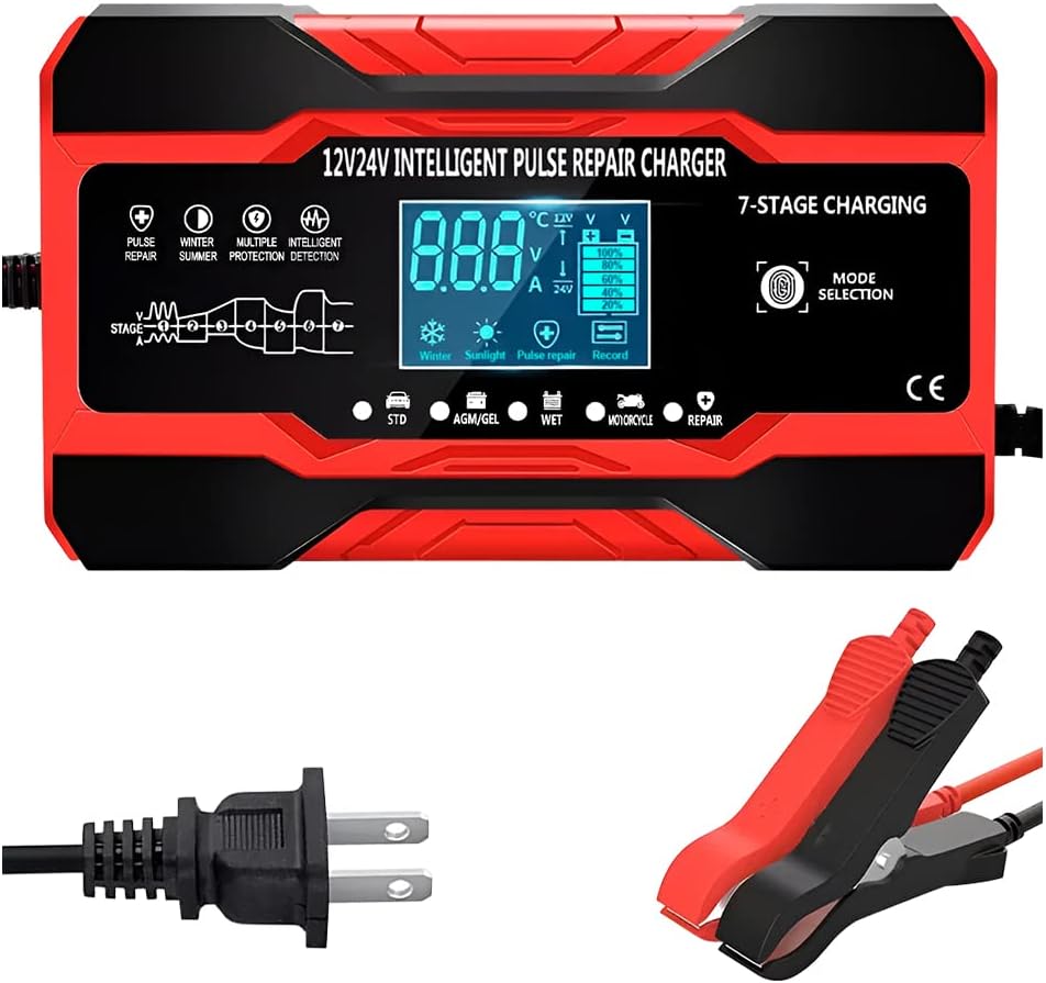 Smart 10A Car Battery Charger with Desulfator by Blilo